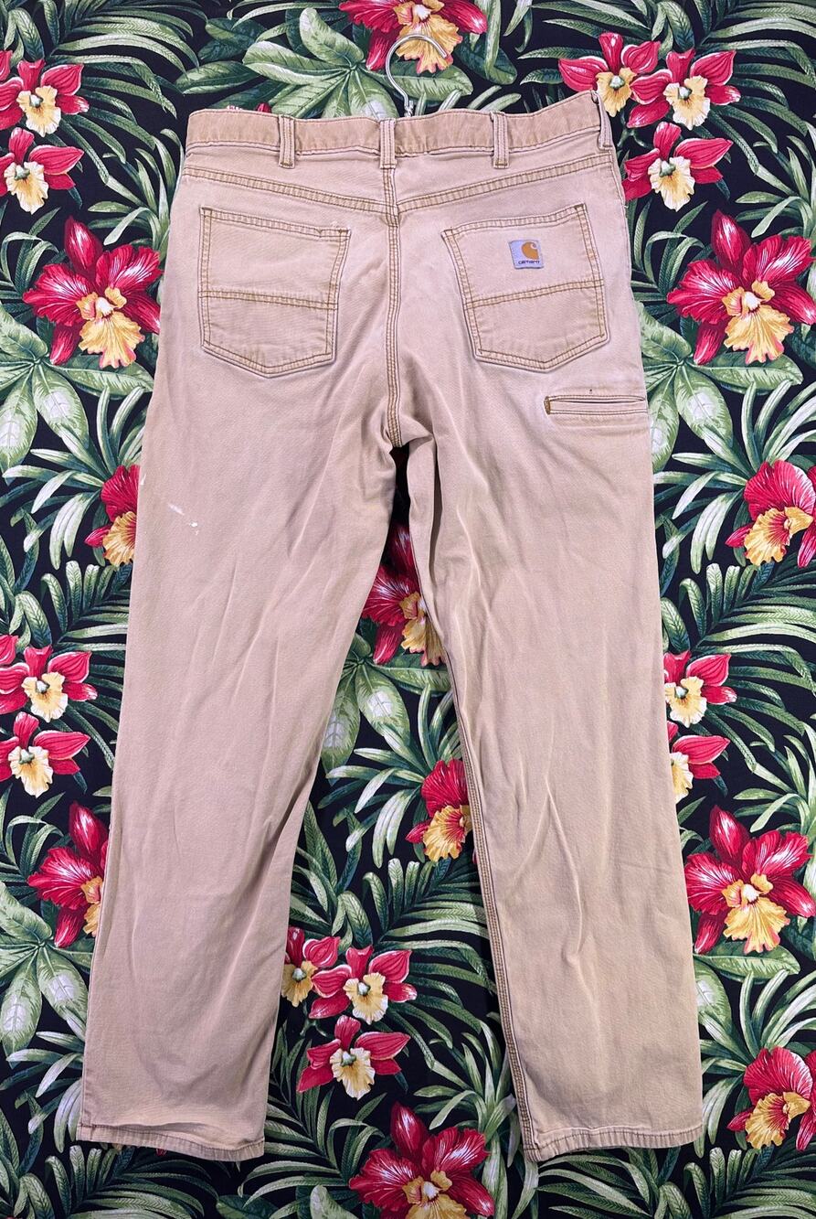 Carhartt Carpenter Tan Relaxed Fit Work Jeans Size 36/34